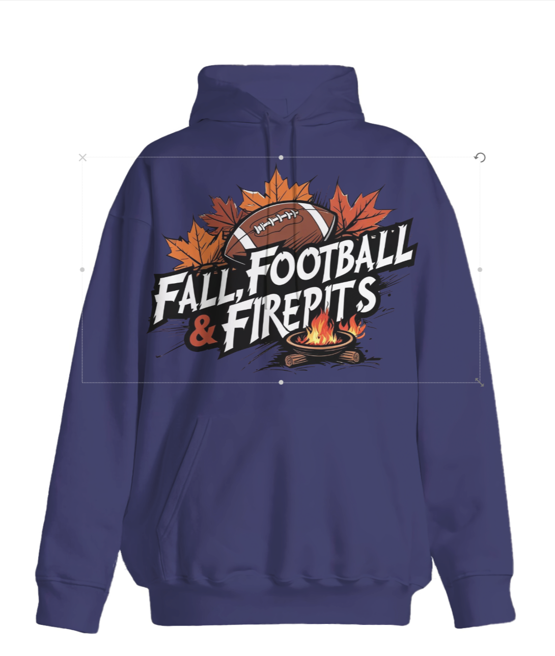 "Fall, Football & Firepits" OVERSIZED Hoodie