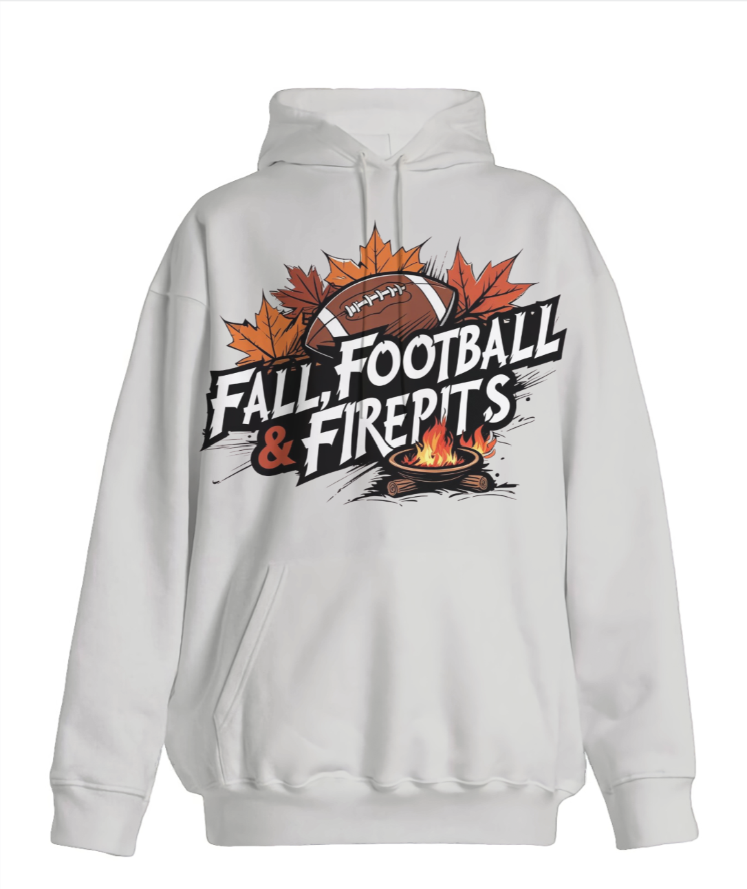 "Fall, Football & Firepits" OVERSIZED Hoodie