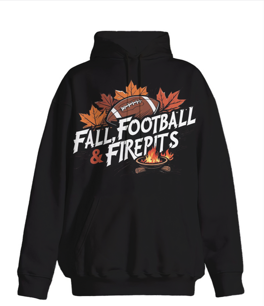 "Fall, Football & Firepits" OVERSIZED Hoodie